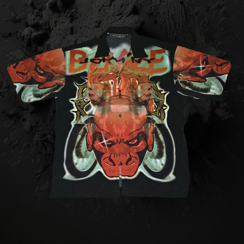 Johnny Blaze Devil Button Up